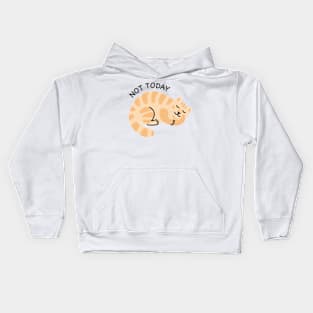 Nope Not Today Cat Kids Hoodie